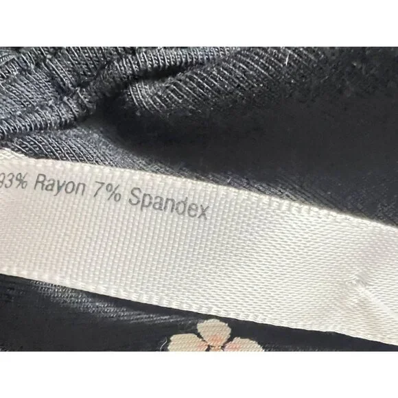 Soma Cool Nights Short Sleeve Sleepshirt Plumeria Dot Black sz XXL - Picture 6 of 6